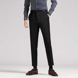 Men's Trousers Gray Straight-leg Suit Trousers Slim-fit Men's Business Pants