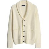 Men's Vintage Business Slim Shawl Collar Knit Cardigan Jacket