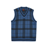 College Check Casual Knit Vest