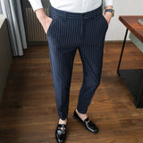 Men's Striped Slim Fit Casual Pants