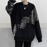 Loose Sequin Stitching Pullover Sweater