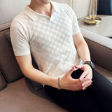 Men's Business Slim Hollow Knit T-Shirt