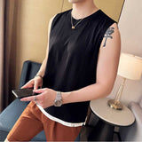 Men's Summer Slim Casual British Fake Two-Piece Sleeveless Vest