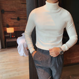 Slim Fit Turtleneck Pullover Lapel Knitted Sweater