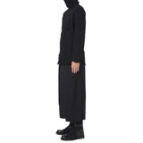 Men Harem Pants Black Culottes Wide Leg Loose Casual Pants