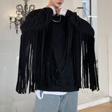 Fringed Long Sleeve Sweatshirt