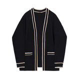 Men's Vintage Colorblock V-Neck Knit Cardigan