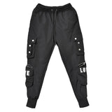 Mens Cargo Pants Hip Hop Techwear Harem Pant Jogger Sweatpants with Pockets Jogging Punk