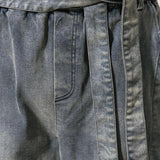 Men Casual Simple Solid Color Oleno Harem Denim Pants