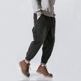 Men Casual Simple Solid Color Oleno Harem Denim Pants